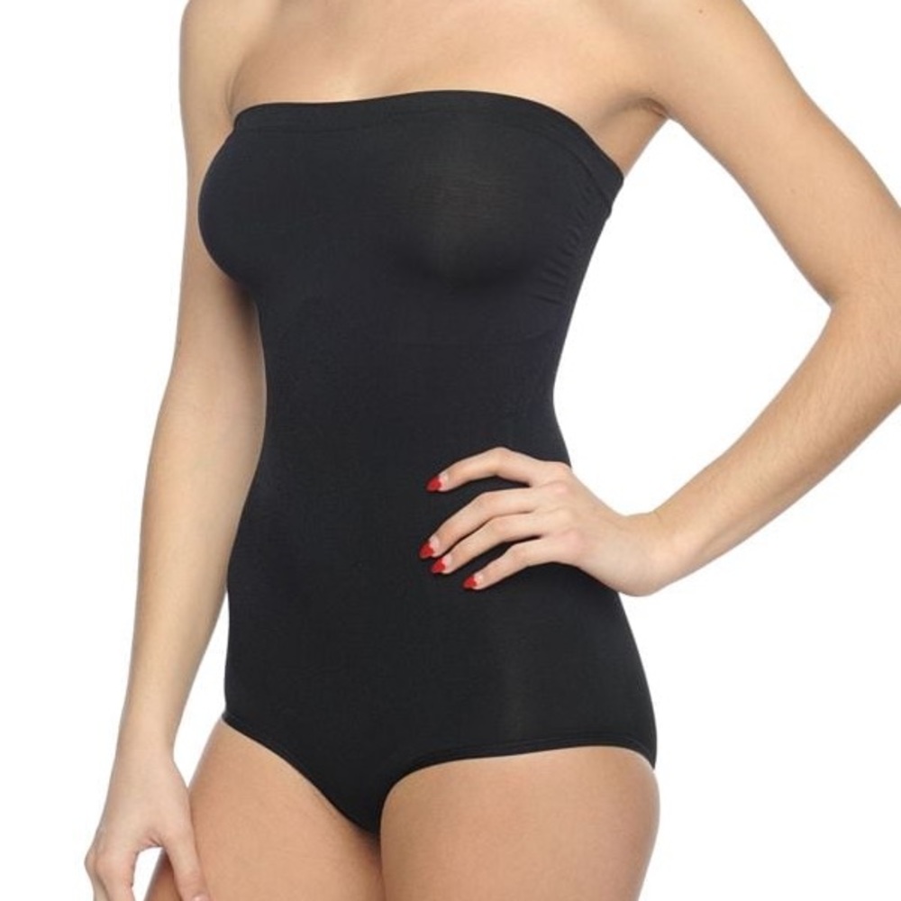 Strapless Shapewear Bodysuit - Black